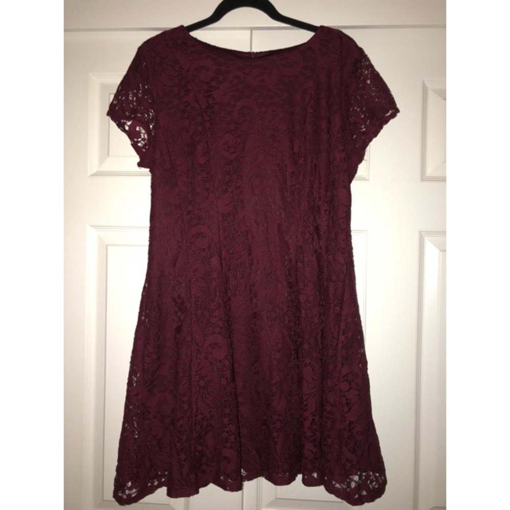 Burgundy thigh length dress